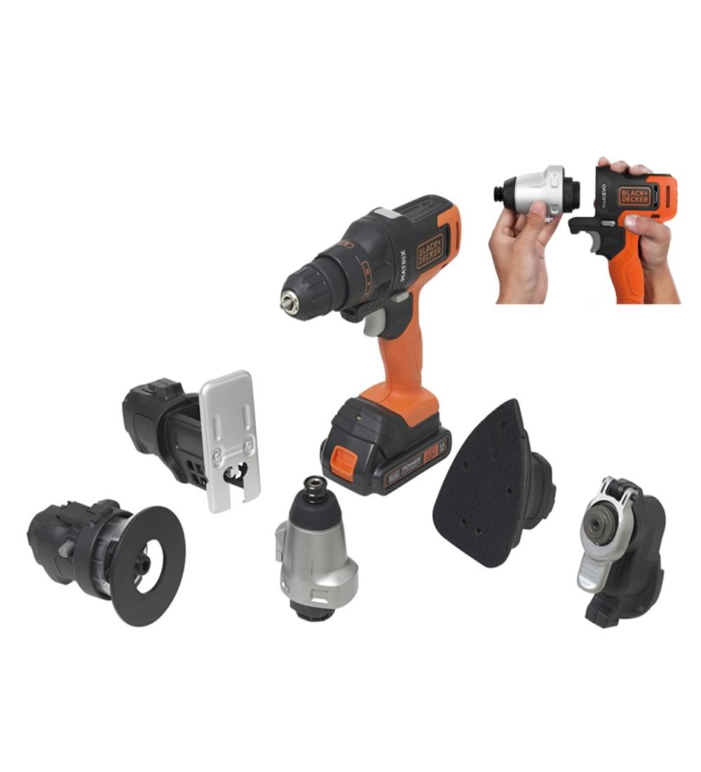 KIT HERRAMIENTAS MATRIX 20V B+D X6 FUNCIONES